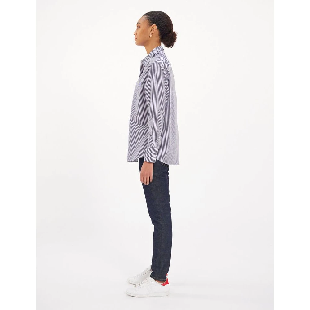 Ines De La Fressange Paris Gestreepte Katoenen Poplin Overhemd Multicolor Dames