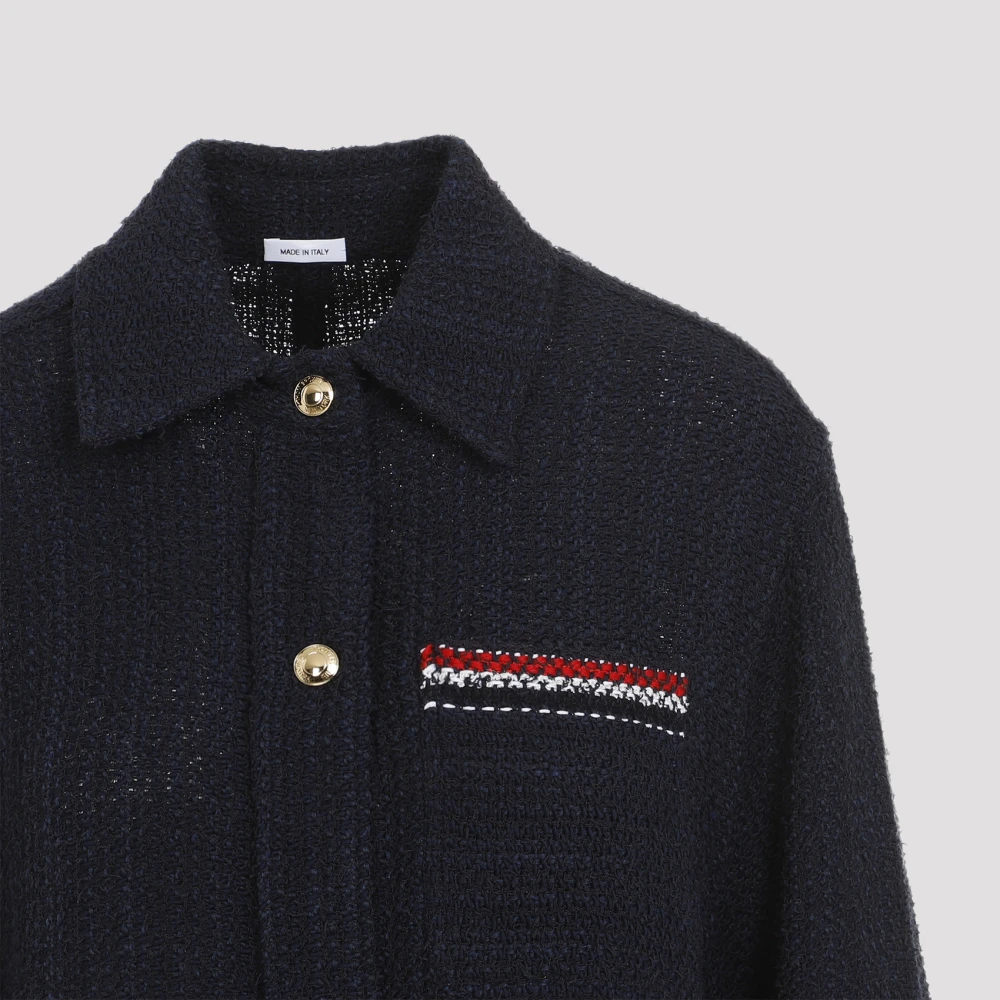 Thom Browne Blauwe Jas Elegante Stijl Blue Dames