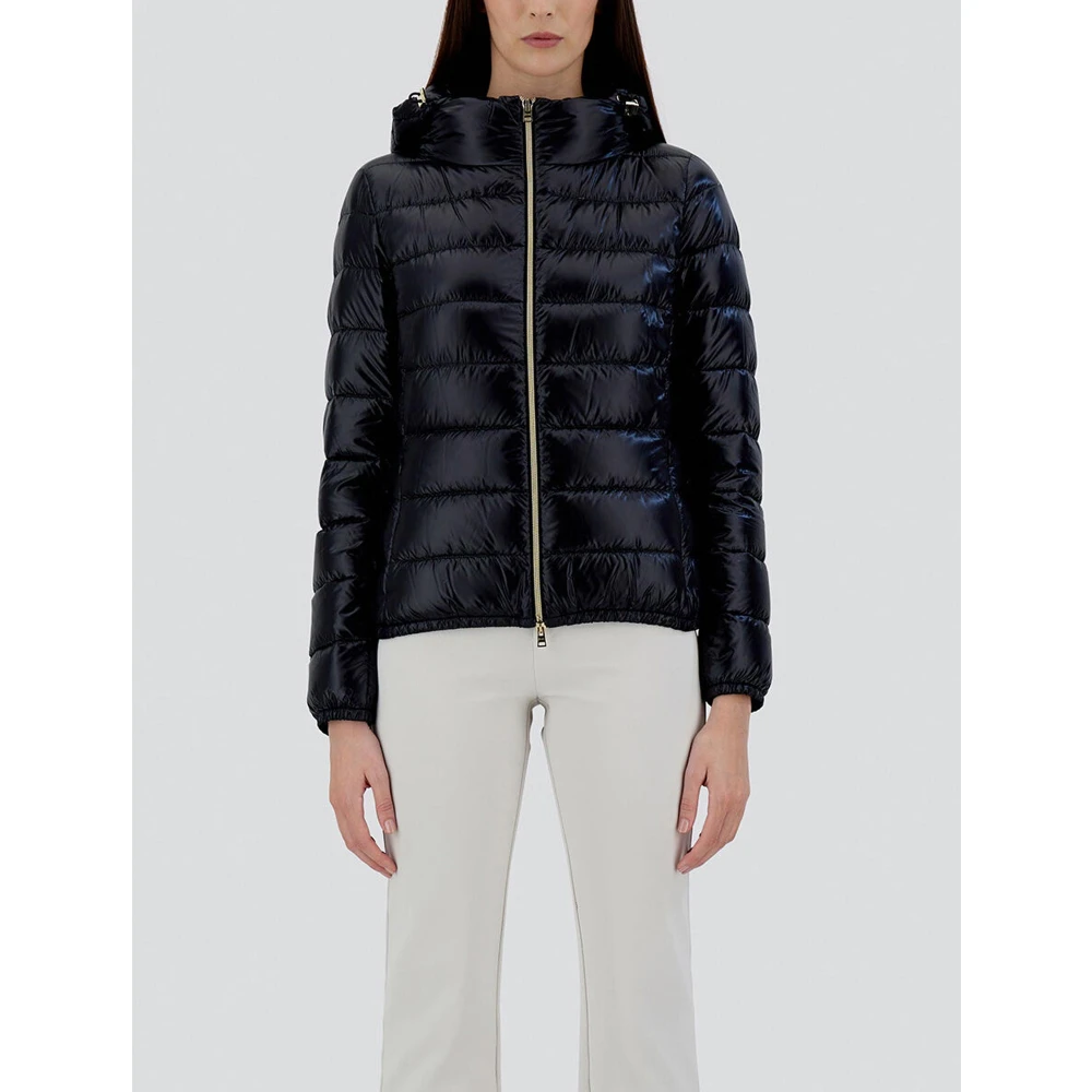 Herno Gewatteerde Capuchonjas Black Dames