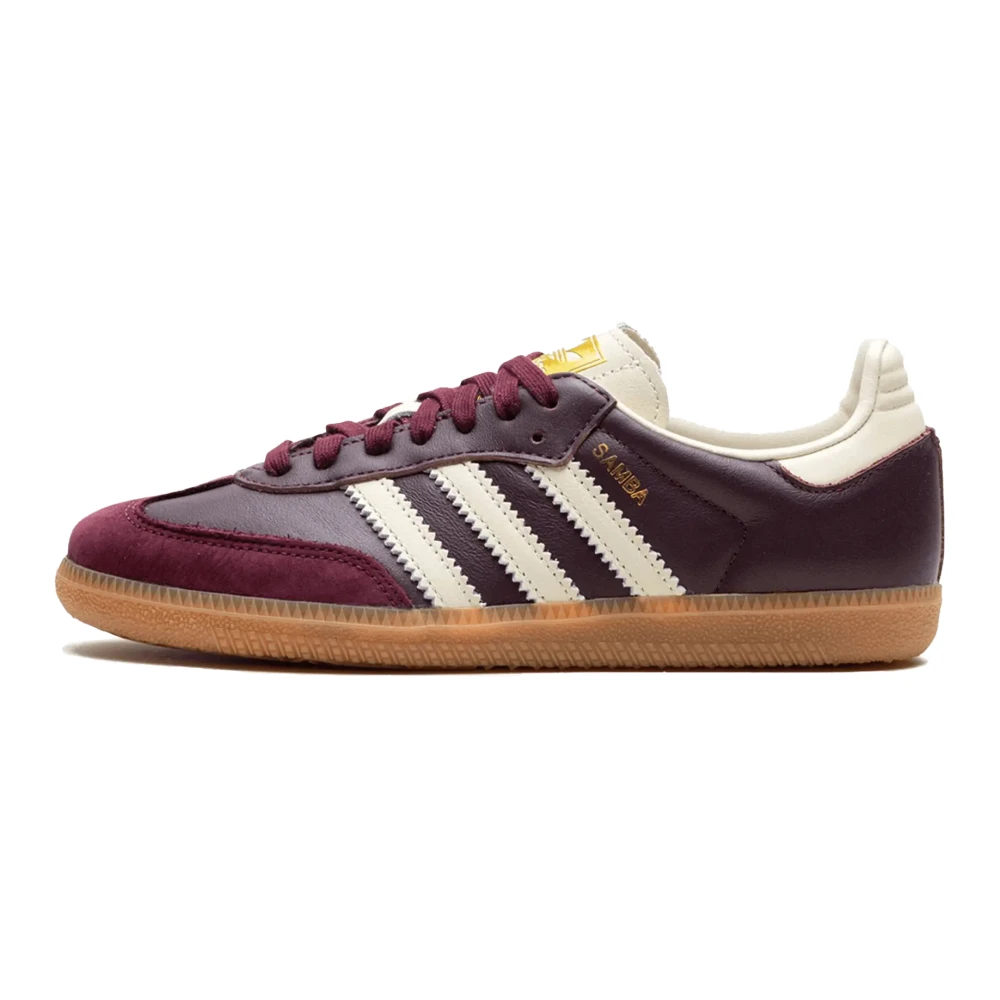 Adidas Men's Pink Samba Og Maroon Gold Metallic Trainers - Skateboarding - 8 Uk - Sport