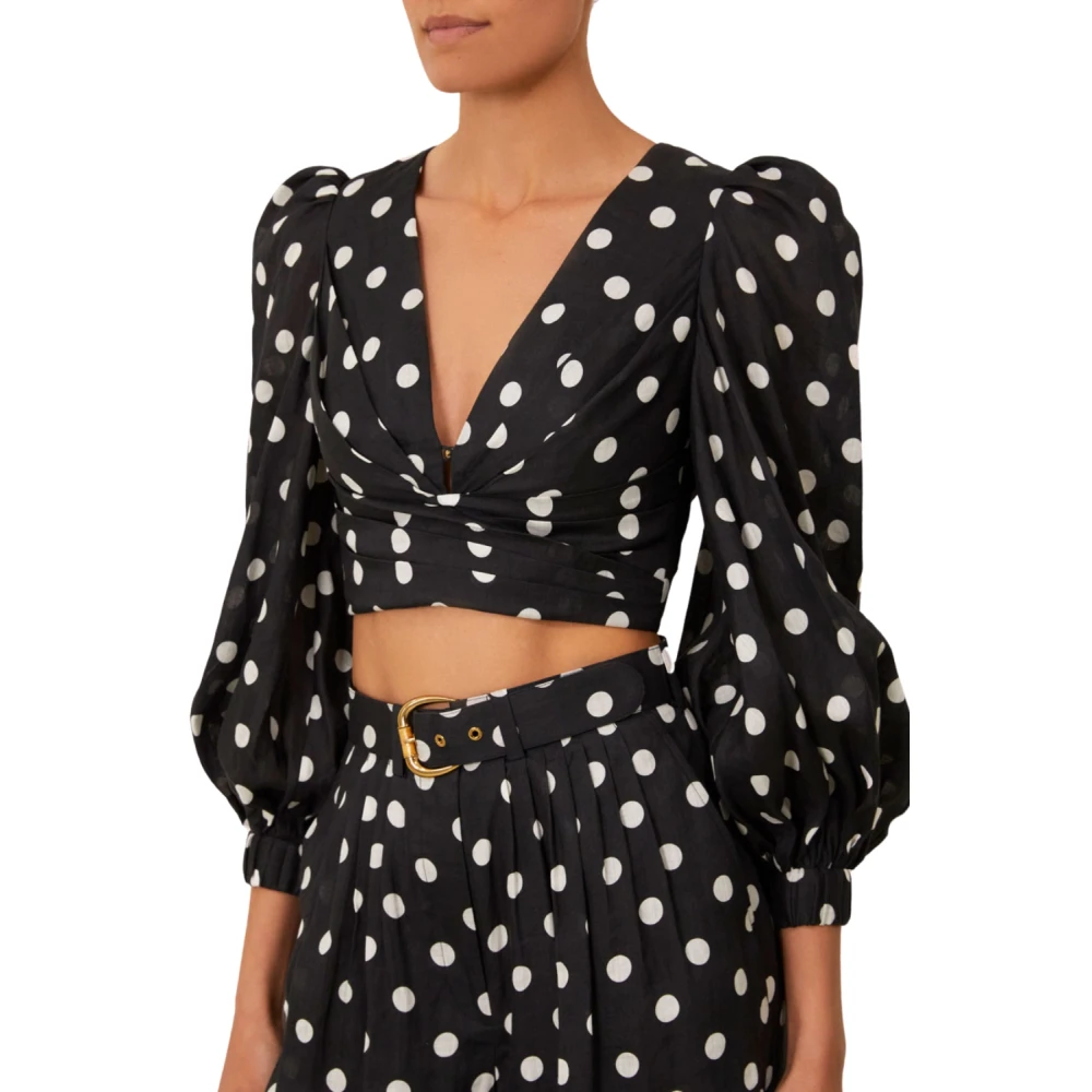 Zimmermann Moderne Dot Bodice Top Black Dames
