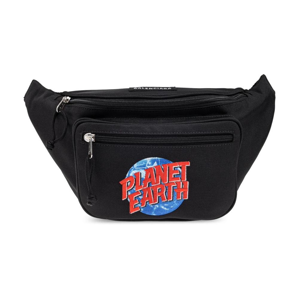 Balenciaga Belt bag "Planet Earth" Black Heren