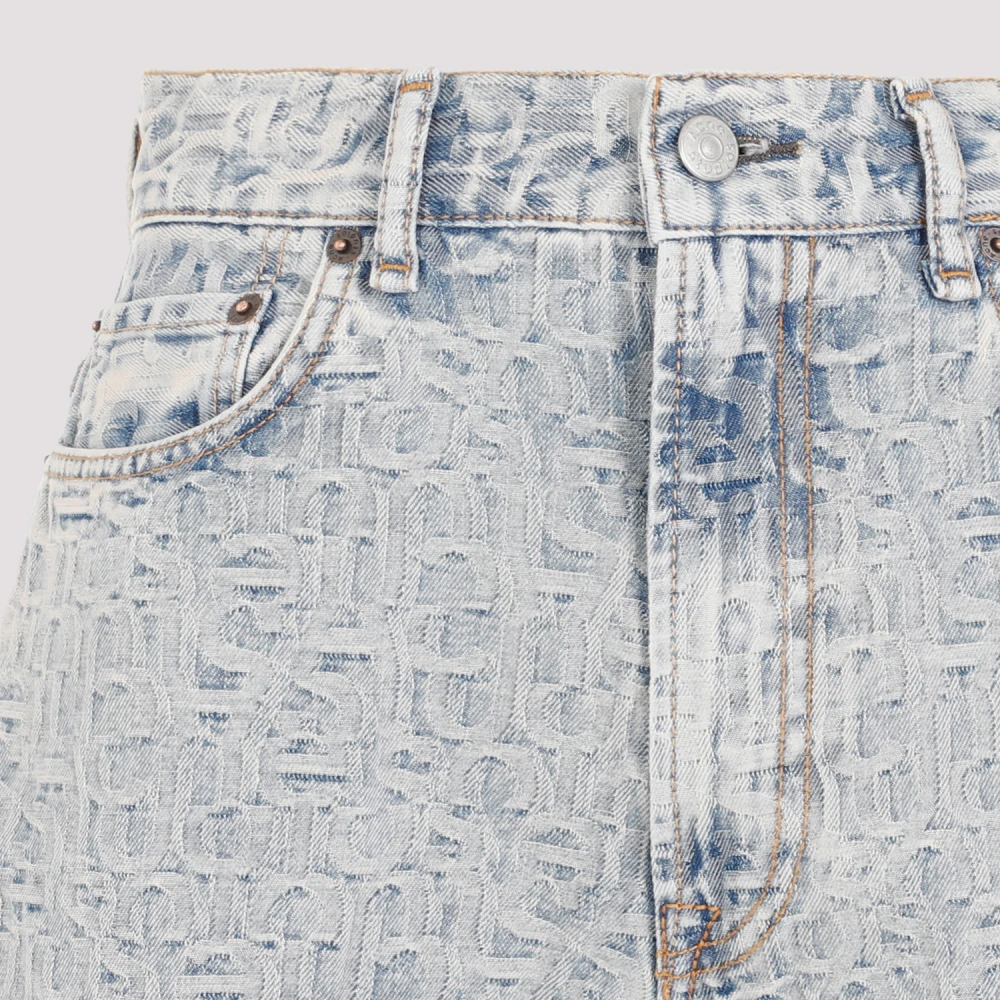 Acne Studios 5 Zakken Denim Jeans BUF Blue Beige Blue Dames