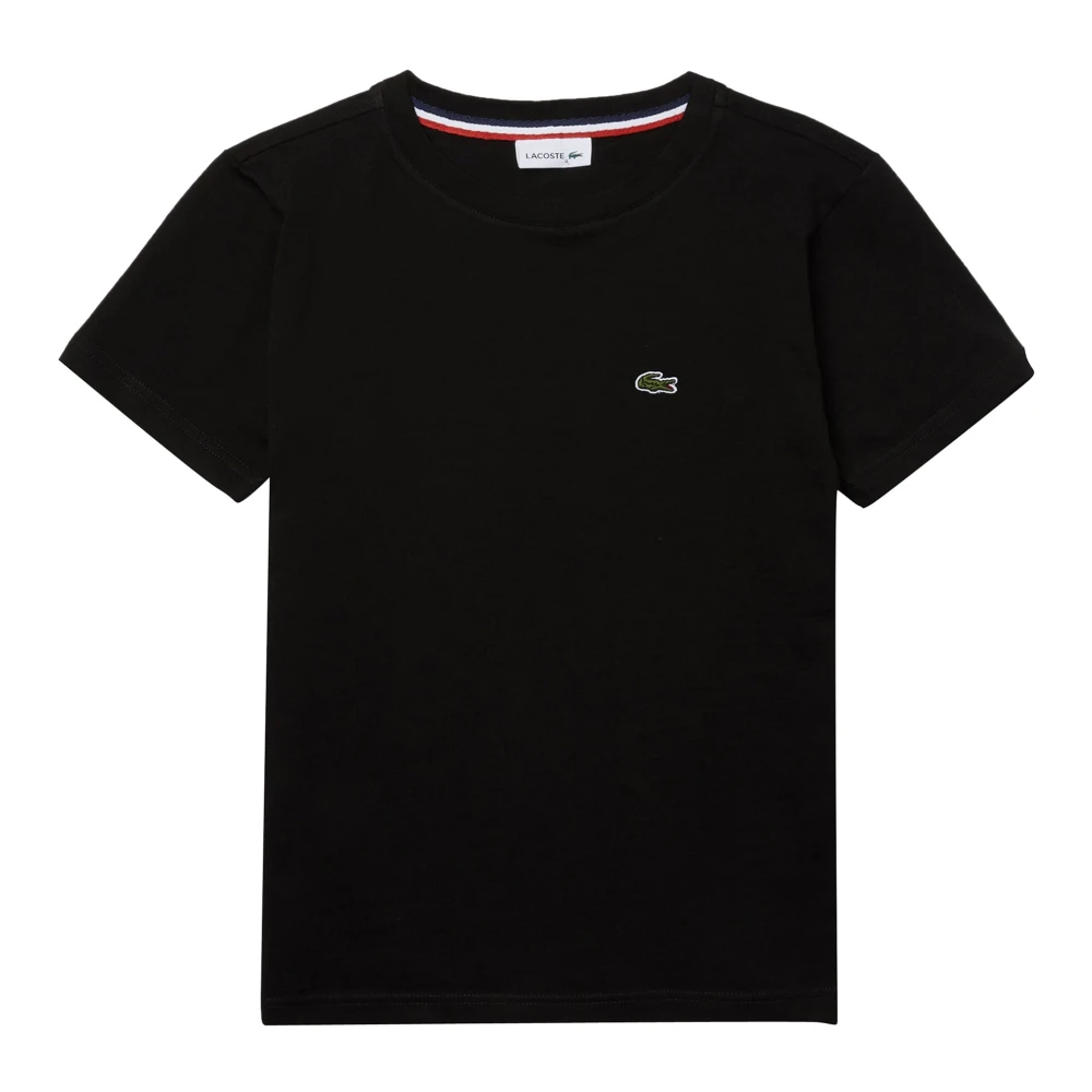 Lacoste Boys Black Cotton Jersey T-Shirt - Kids Short Sleeve T-Shirts - 4 Y - Kids