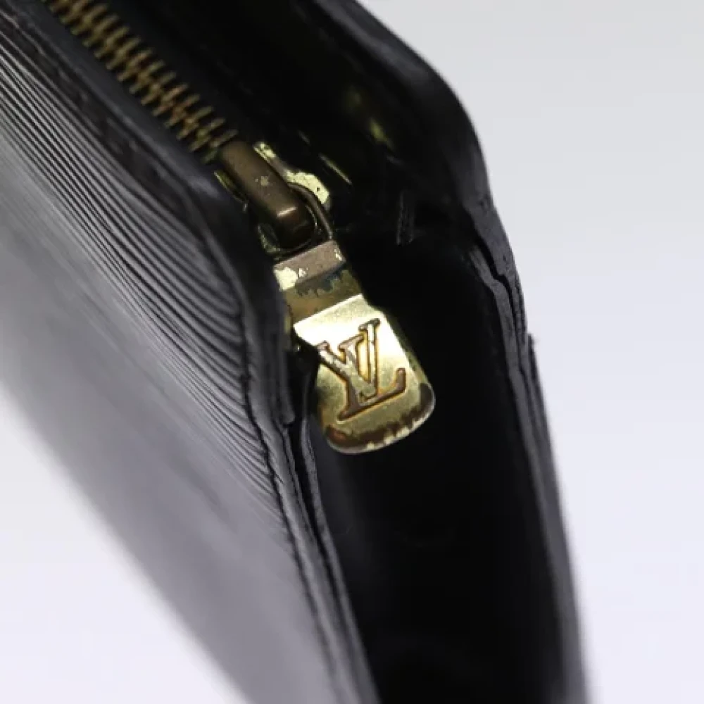 Louis Vuitton Vintage Pre-owned Leather clutches Black Dames