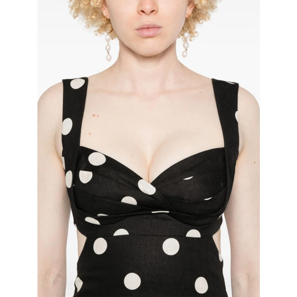 Zimmermann Linnenjurk met Polkadots Black Dames