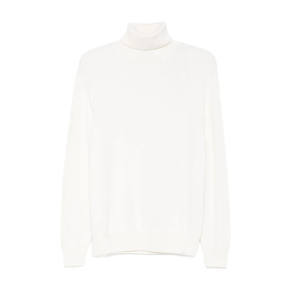 Paul & Shark White Turtlenecks, Male, L, Turtleneck Jumper Long Sleeves