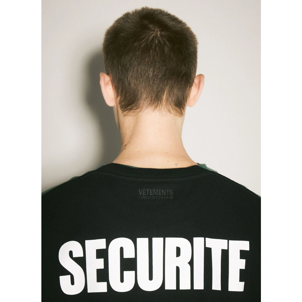 Vetements Dubbel Sweatshirt met Tekstprint Green Heren