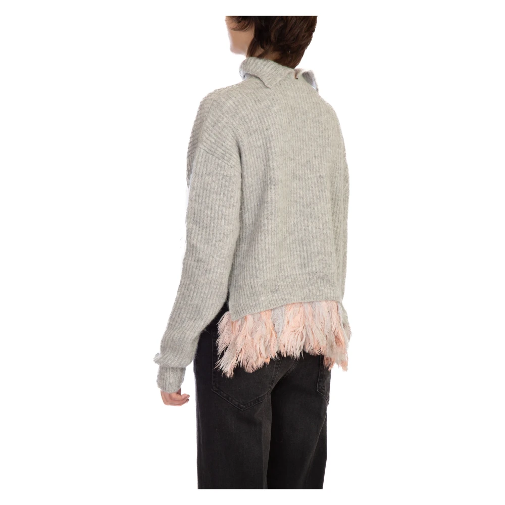 Seafarer Fringed Luna Sweater Gray Dames