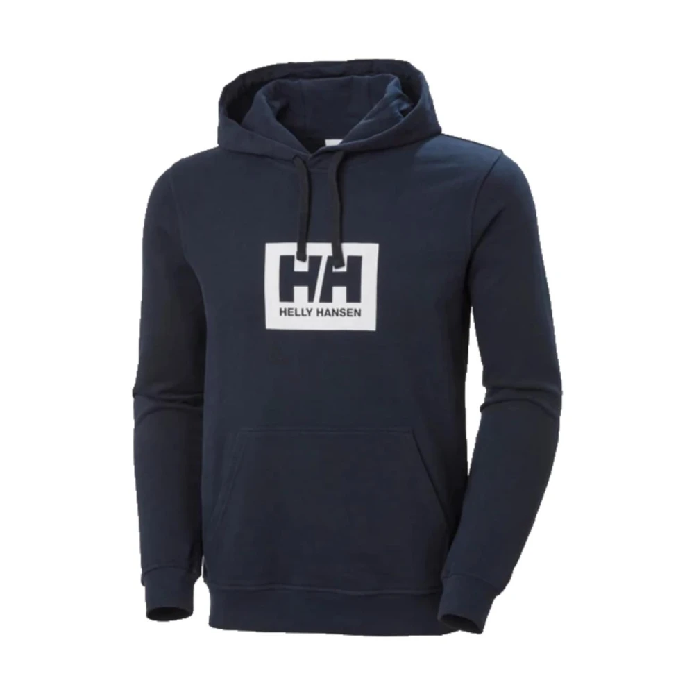 Herre HH Box Klassisk Bomull Hettegenser Marineblå M SvartM