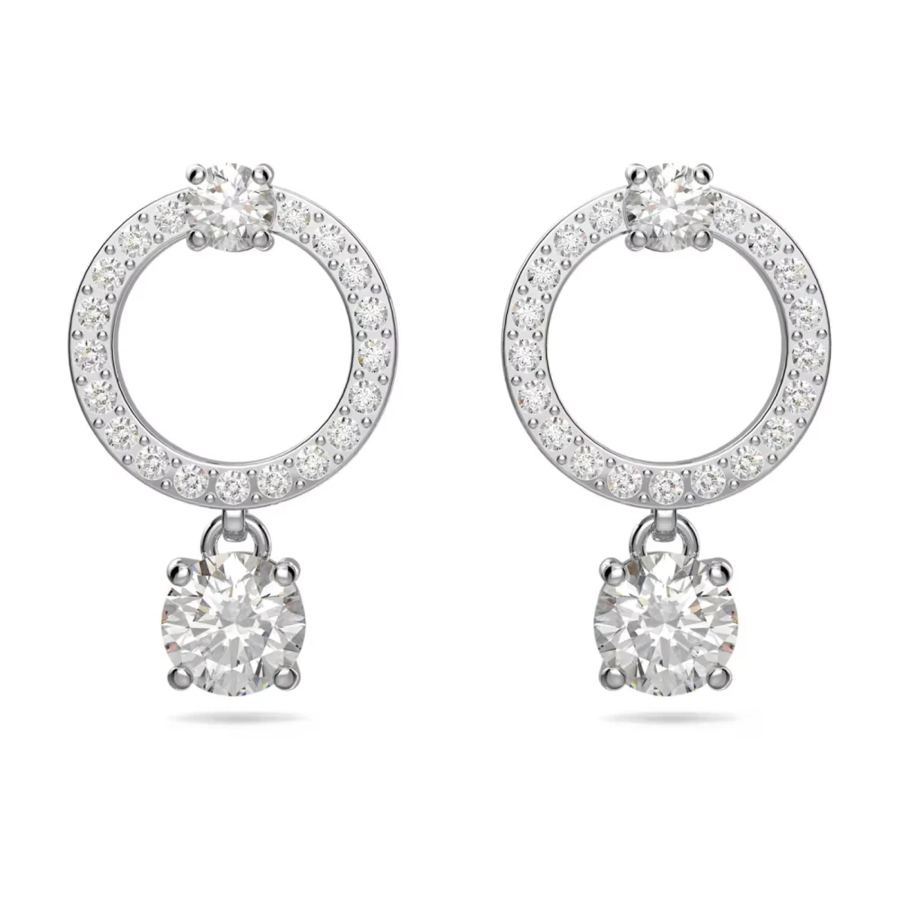 Swarovski , Earrings, Female, Gray, One Size, Hoop Earrings White Constella - Image 2