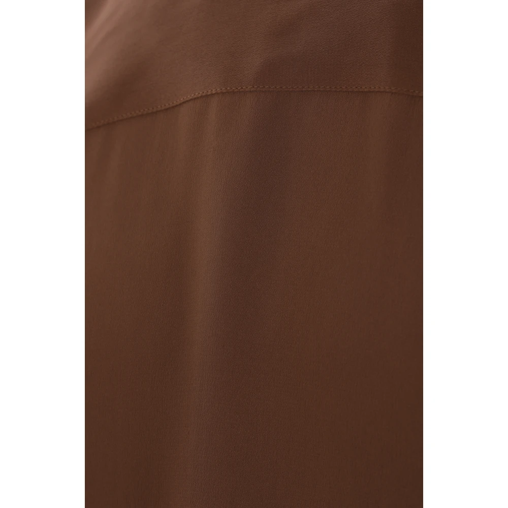 Dries Van Noten Bruine Crêpe de Chine Overhemd Brown Dames