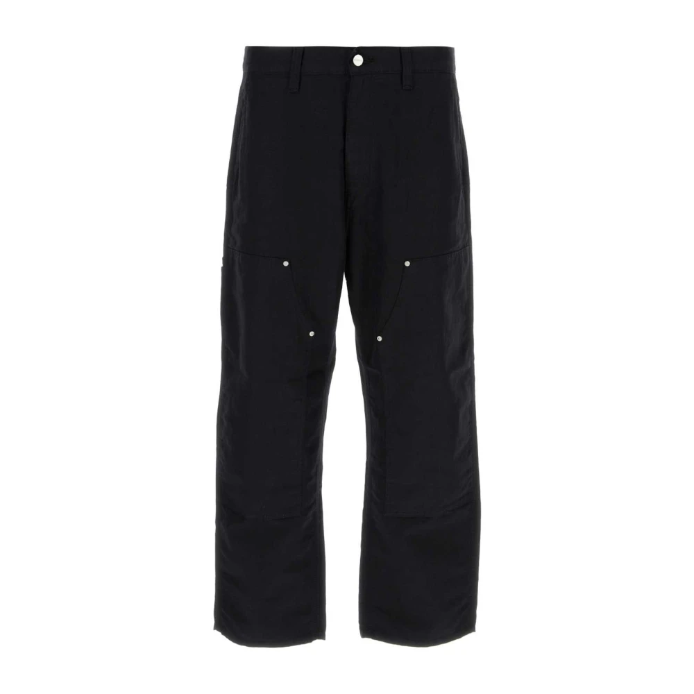 Carhartt WIP Dubbele Knie Linnen Broek Black Heren