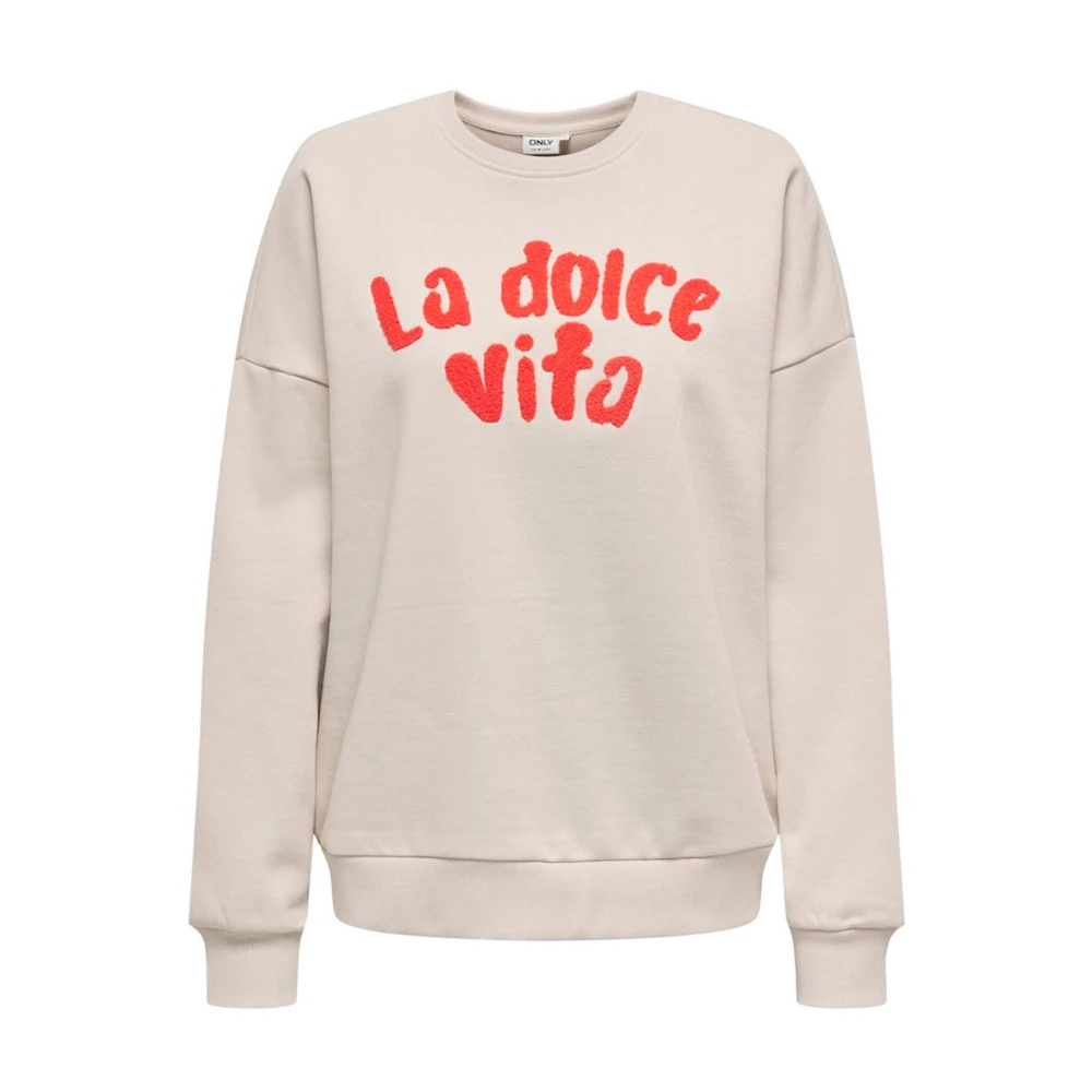 Only Gedrukte Sweater Beige Dames