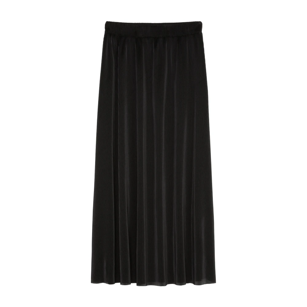 Marc O'Polo Jersey geplooide rok regular Black Dames