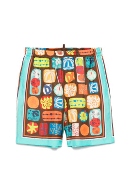 graphic-print-drawstring-waist-pants