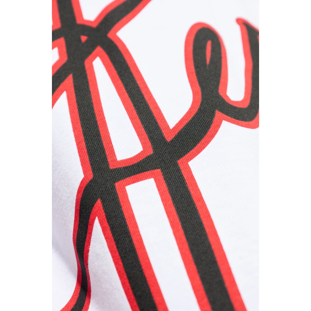 Salvatore Ferragamo T-shirt met bedrukt logo White Heren