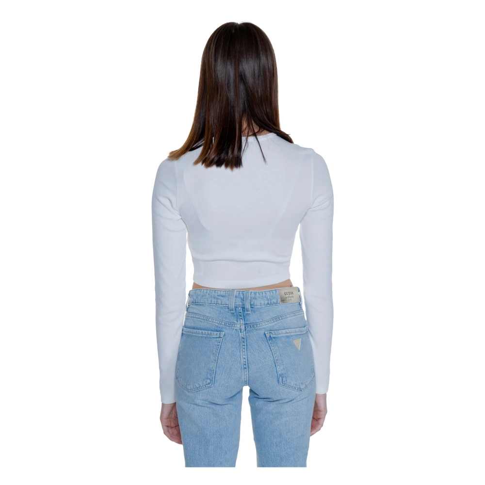 Tommy Jeans Henley Dames T-shirt Katoenmix White Dames