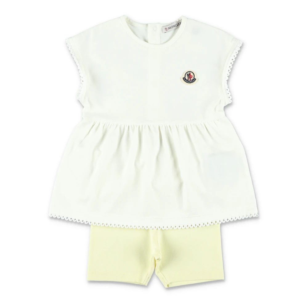 Moncler Yellow Cotton-Blend Dress And Leggings Set - Female - Kids Sets - 18 M - Kids