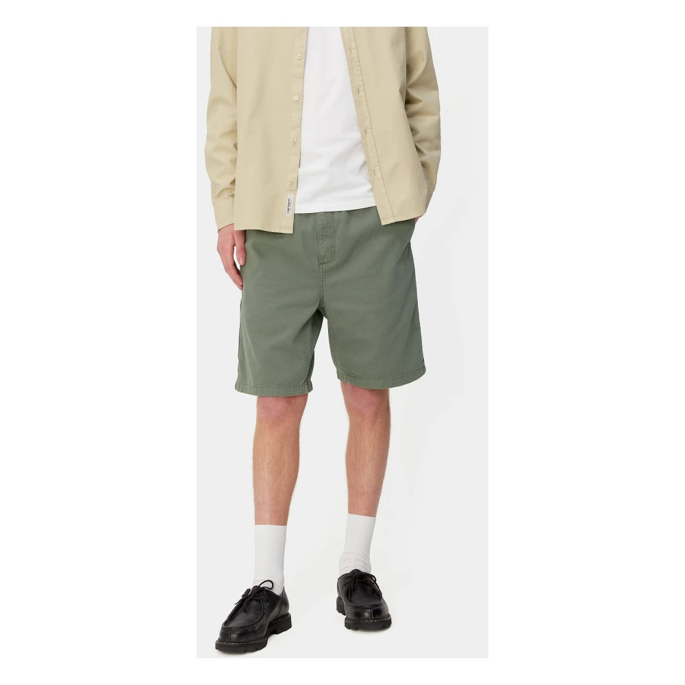 Carhartt WIP Biologisch Katoen Park Short Flint Green Heren