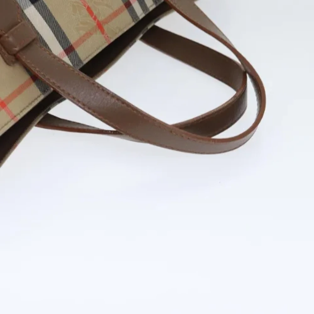Burberry Vintage Pre-owned Canvas handbags Beige Dames