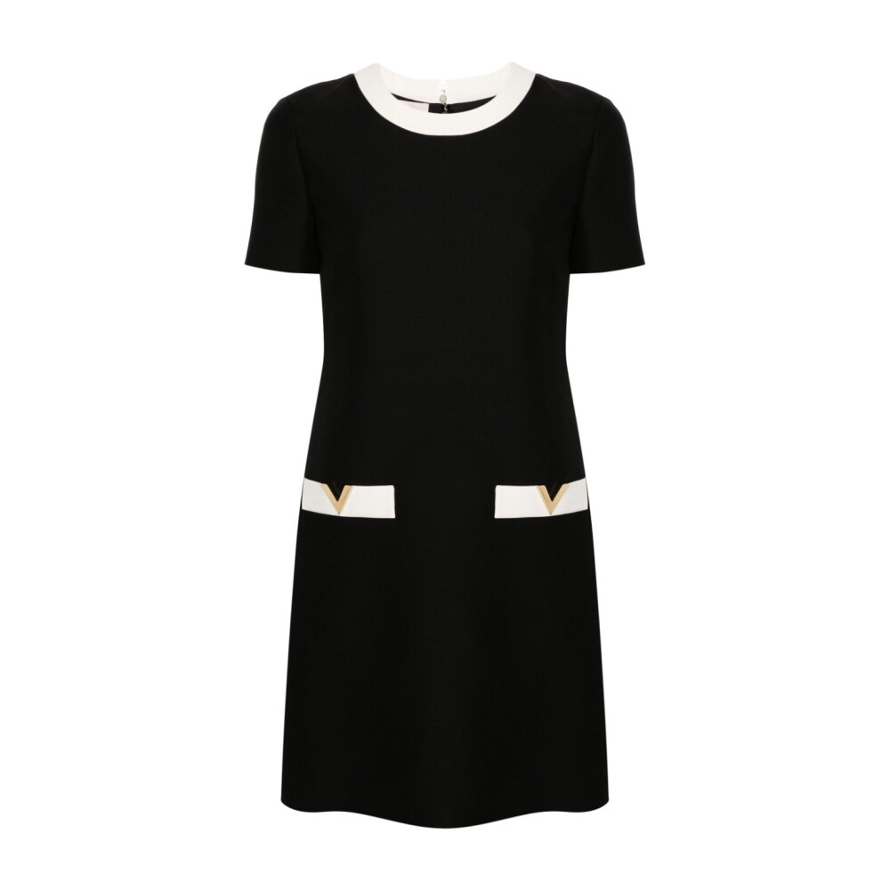 Valentino black clearance and white dress