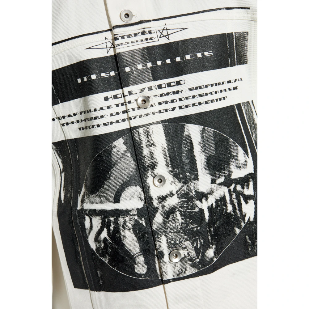 Rick Owens Denim jas White Heren