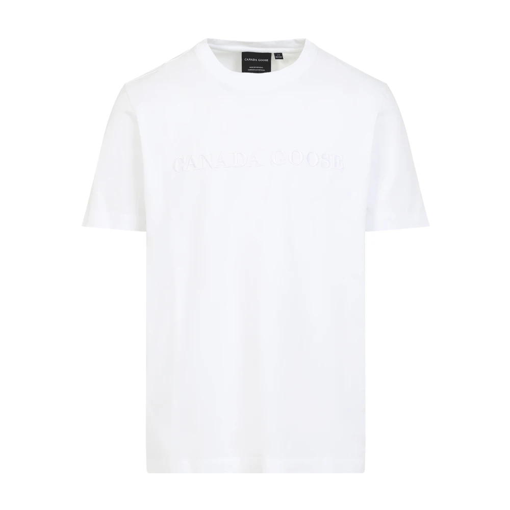Canada Goose Wit T-shirt Stijlvol Comfortabel Casual Uitje White Heren