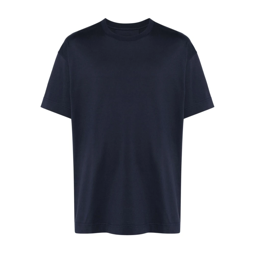 Givenchy Blauwe Jersey Crew Neck met Reliëflogo Blue Heren