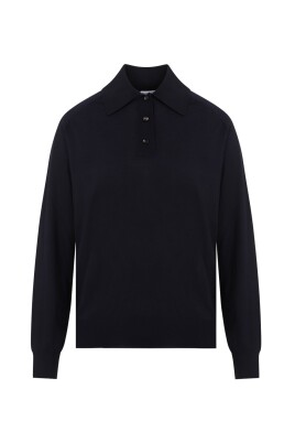 polo-marine-a-manches-longues