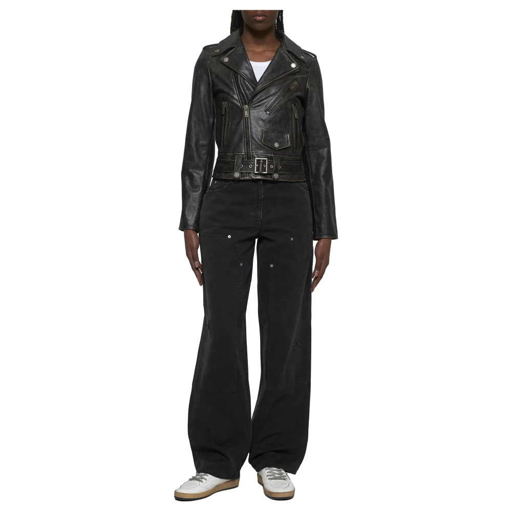 Golden Goose Zwarte Distressed Jeans met Klassieke Stijl Black Dames