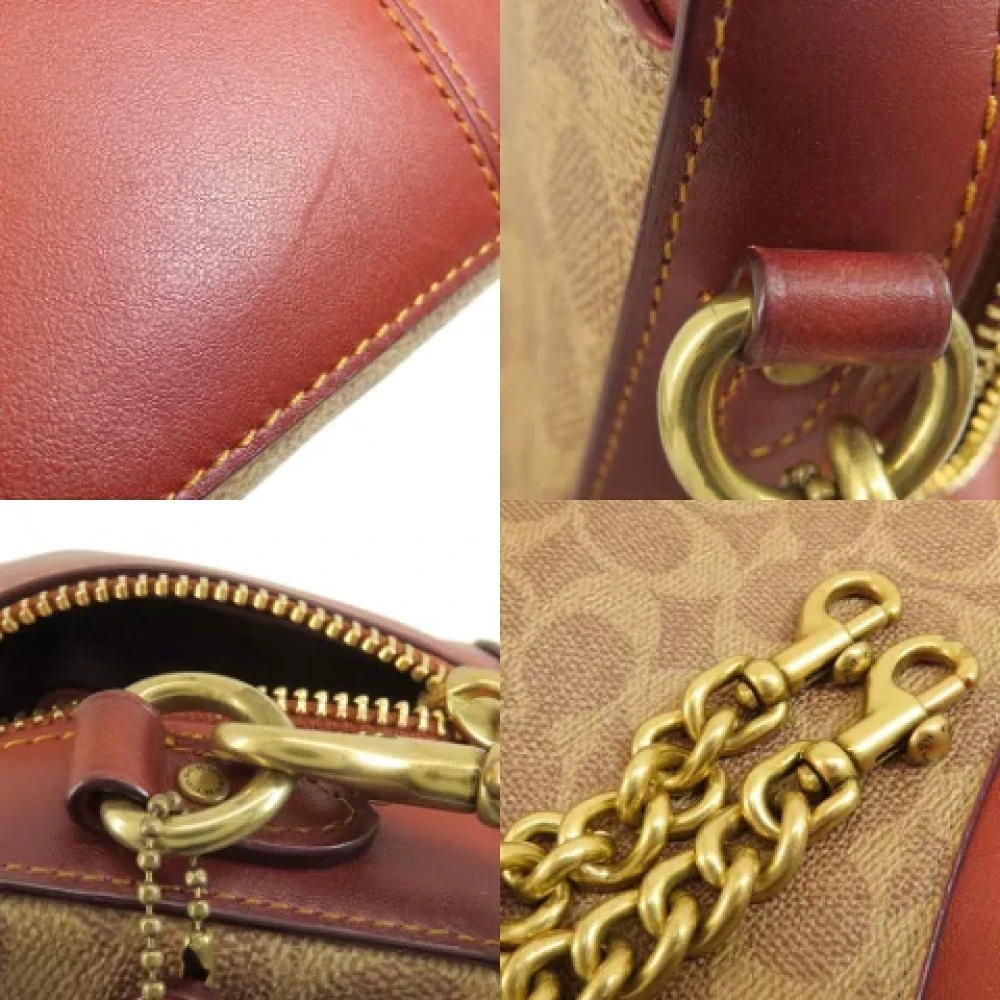 Coach Pre-owned Plastic shoulder-bags Brown Dames