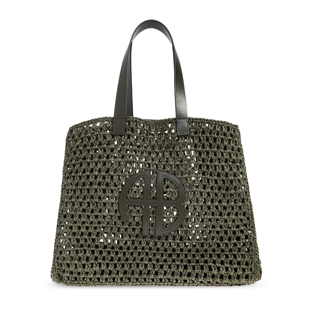 Anine Bing Women's Green Shopping Bags, One Size, Large Rio Tote