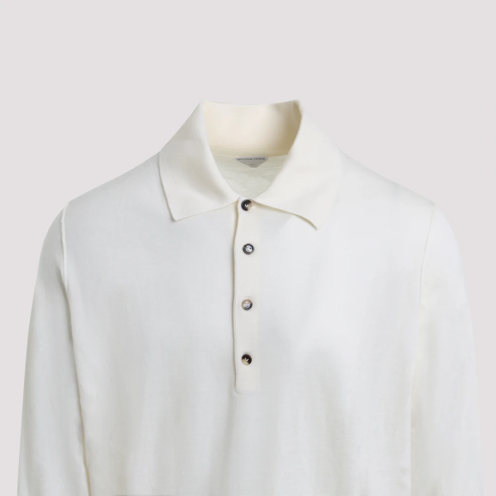 Bottega Veneta Kasjmier Poloshirt White Heren