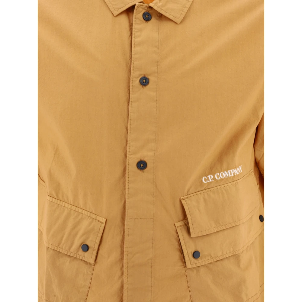 C.P. Company Short Sleeve Shirts Orange Heren