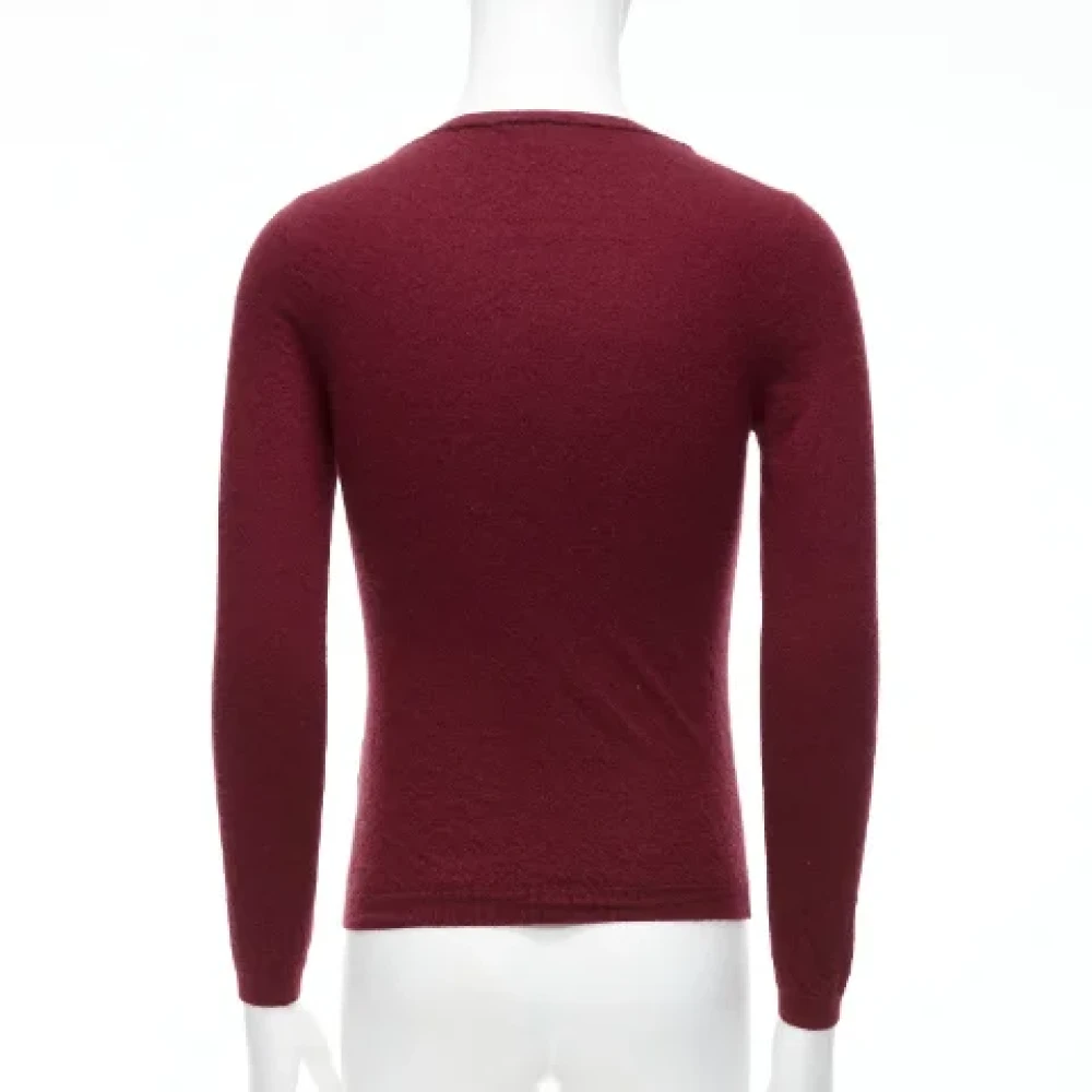 Gucci Vintage Pre-owned Cashmere tops Red Heren