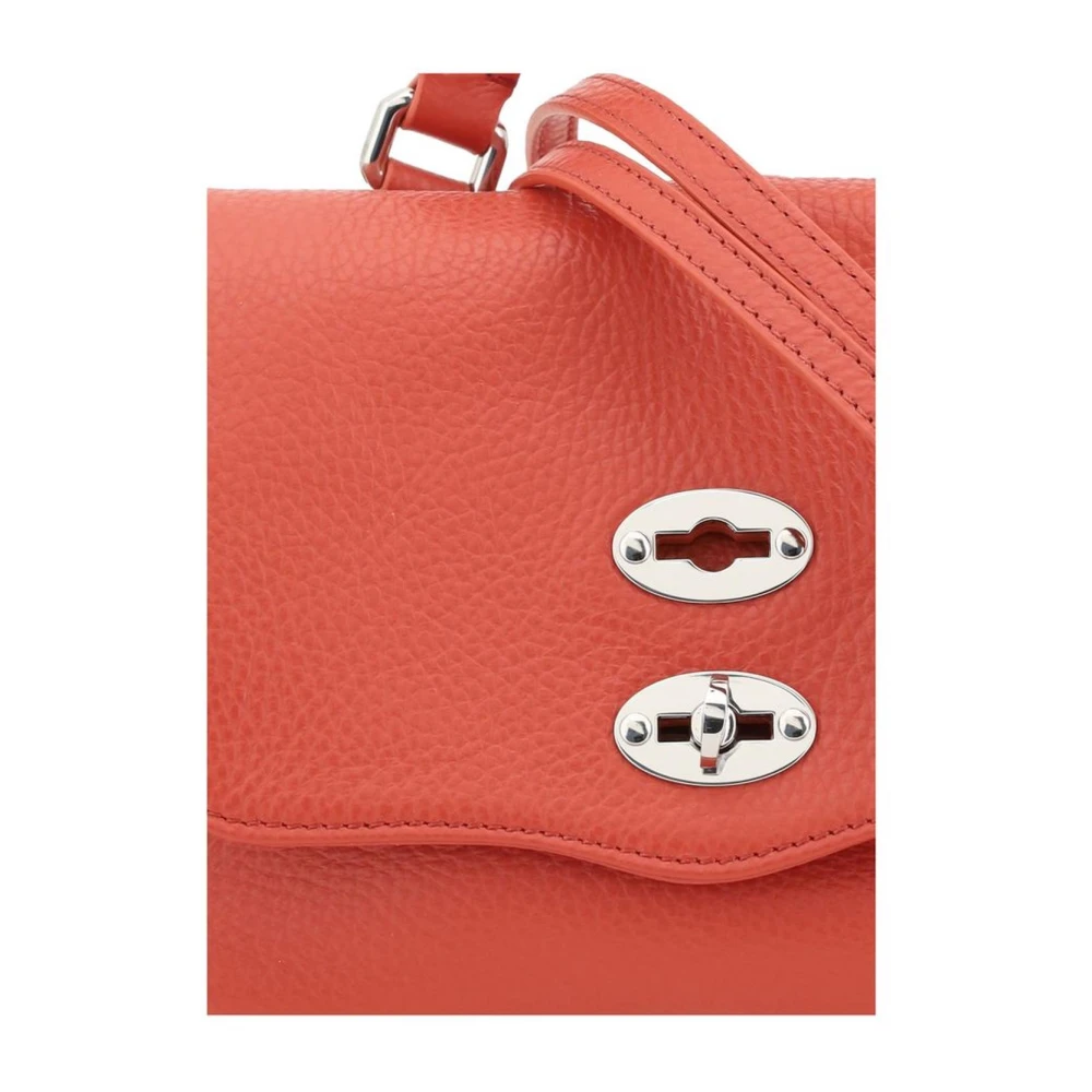 Zanellato Gestikte Leren Schoudertas Red Dames