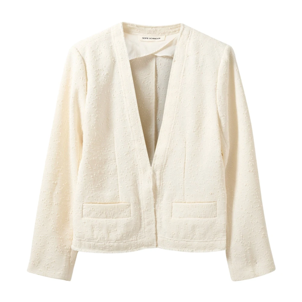 Sofie Schnoor White Tweed Jacket - Female - Tweed Jackets - Xl - Jackets