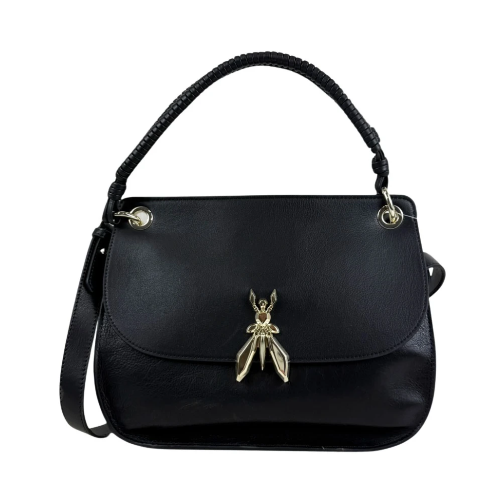 Patrizia Pepe Femme Noir Sacs, Taille: One Size Borsa C/Patta Manico Intreccio M
