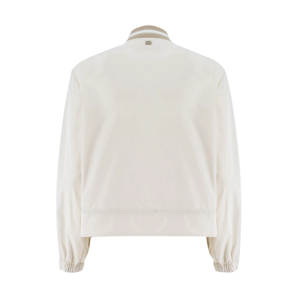 Panicale Sportieve Bomberjack met Verfijnde Details Beige Dames