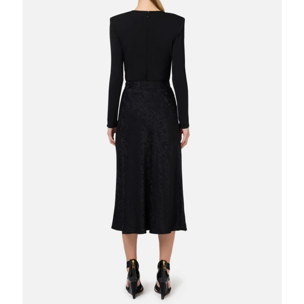 Elisabetta Franchi Zwarte Jersey Bodysuit met Cut-out Black Dames