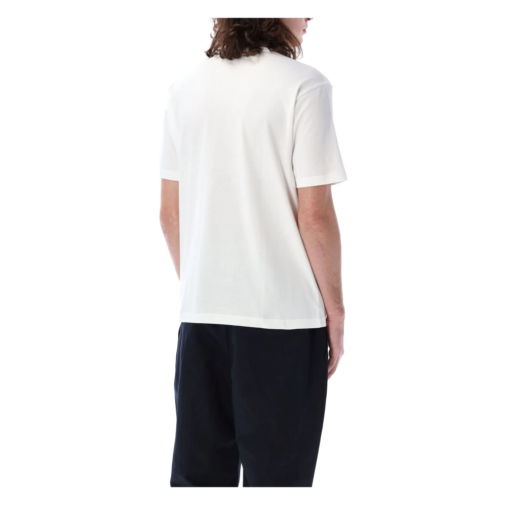 Comme des Garçons Logo Tee Klassiek Zwart Katoenen Shirt White Heren