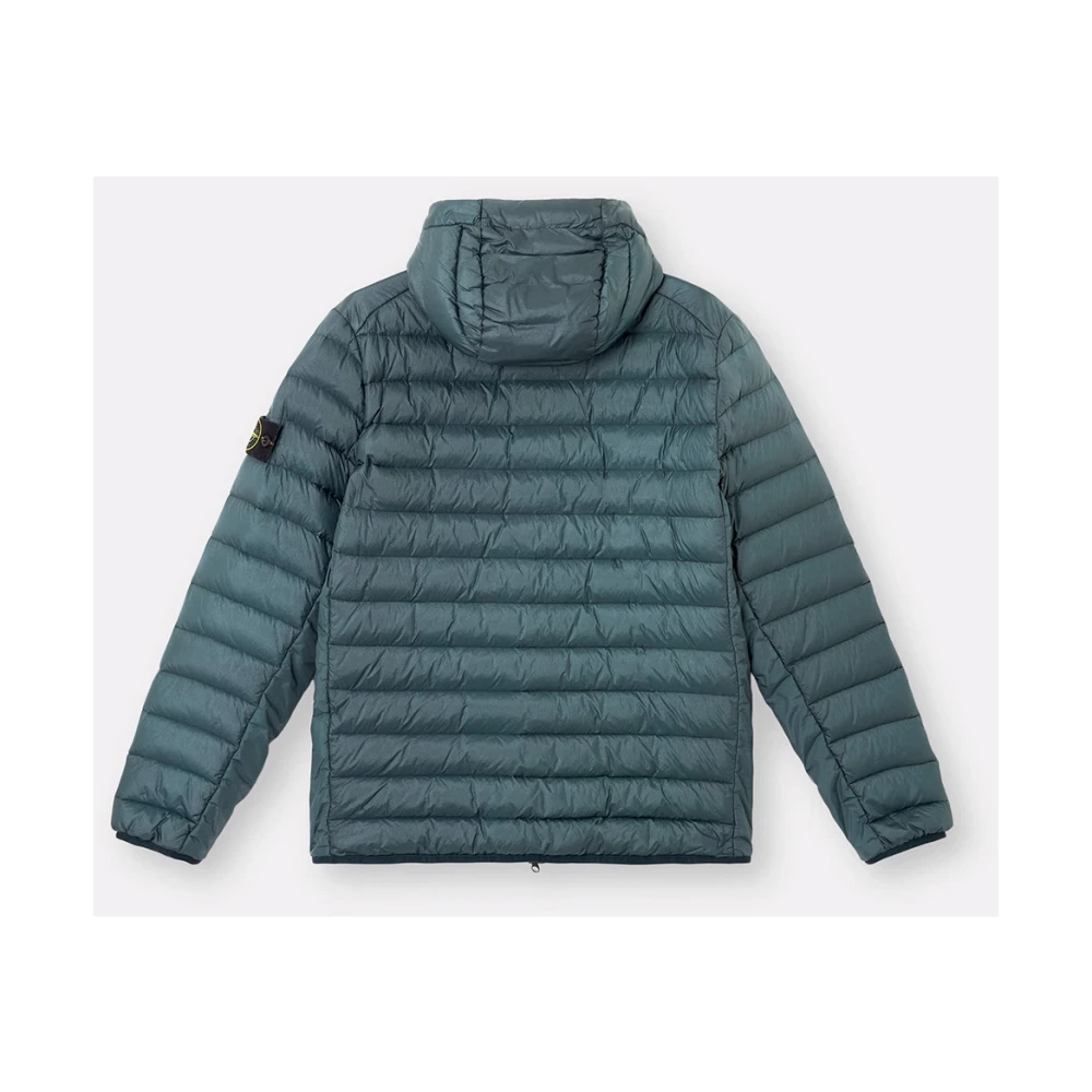 Stone Island Groene jas met capuchon en trekkoord Green Heren