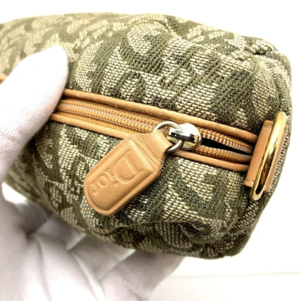 Dior Vintage Pre-owned Canvas wallets Green Dames