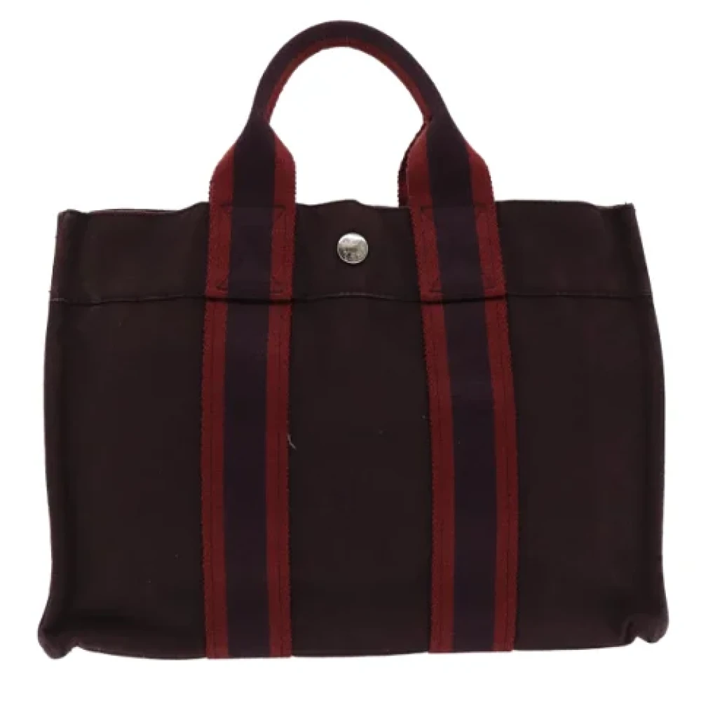 Hermès Vintage Pre-owned Canvas totes Red Dames