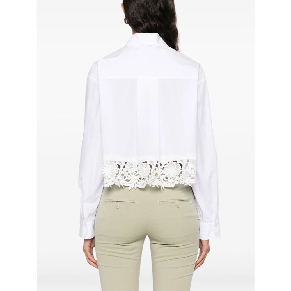 Twinset Witte Katoenen Overhemd Stijlvolle Pasvorm White Dames