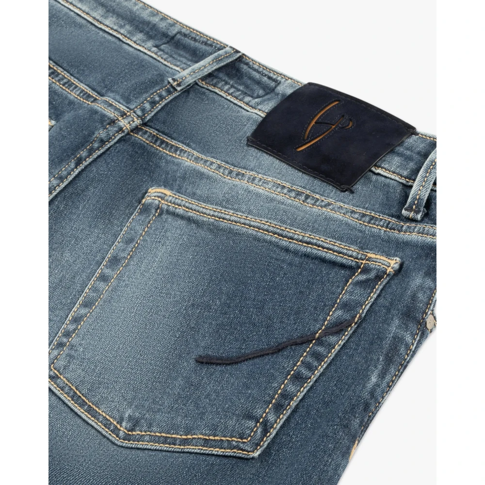Hand Picked Klassieke high-waist denim jeans Blue Heren