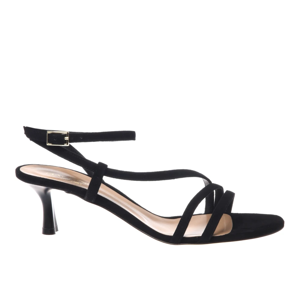 Baldinini Black Suede High Heel Sandal - Female - High Heel Sandals - 7 Uk - Shoes