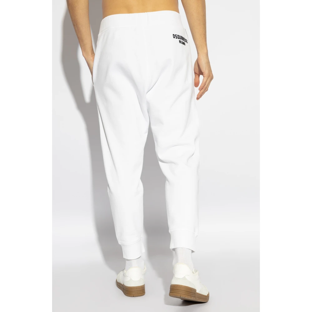 Dsquared2 Sweatpants met logo White Heren