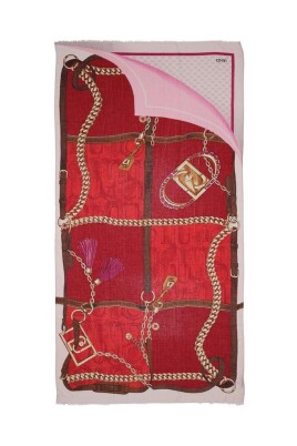 echarpe-elegante-en-polyester-rouge
